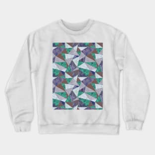 Pattern clash quilt triangle Crewneck Sweatshirt